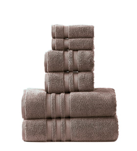 Ecoterry Sustainable 6 Piece Bath Towels Set (Cocoa)